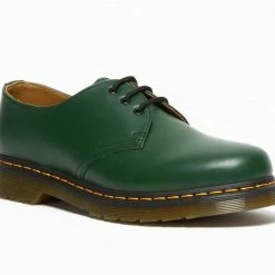Dr. Martens Shoes Dr. Martens 1461 Green Smooth 3 Eyelet Shoe