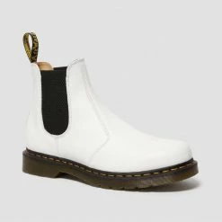 Dr. Martens Boots Dr. Martens 2976 White Yellow Stitch Chelsea Elastic Sided Boot