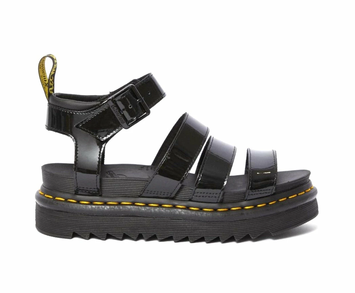 Dr. Martens Shoes Dr. Martens Blaire Chunky Black Patent Sandal Buckle 3 Strap 4 Dr. Martens Shoes Dr. Martens Blaire Chunky Black Patent Sandal Buckle 3 Strap - Image 4