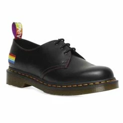 Dr. Martens Shoes Dr. Martens 1461 Pride Black Smooth 3 Eyelet Shoe