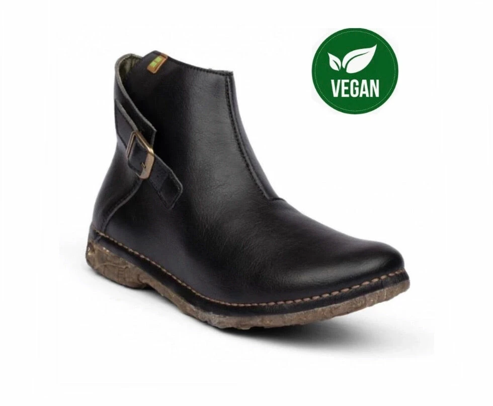 El Naturalista Ladies Boots El Naturalista 5460T Vegan Black Zip Ankle Boots Made In Spain 1 El Naturalista Ladies Boots El Naturalista 5460T Vegan Black Zip Ankle Boots Made In Spain
