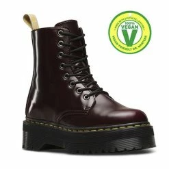 Dr. Martens Boots Dr. Martens Vegan Jadon II Cherry Red Platform Ankle 8 Eyelet Boot
