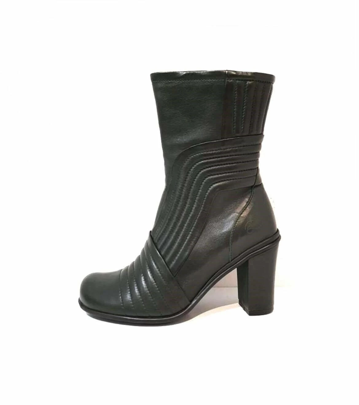 Eject Ladies Boots Eject EJW21-08 Green Zip Mid Calf Boot Made In Portugal 2 Eject Ladies Boots Eject EJW21-08 Green Zip Mid Calf Boot Made In Portugal - Image 2