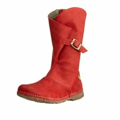 El Naturalista Ladies Boots El Naturalista N916 Tibet Red Mid Calf Zip Boots Made In Spain -El Naturalista store s l1600 2048x