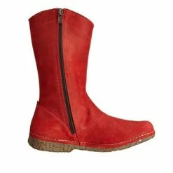 Alternative view of El Naturalista Ladies Boots El Naturalista N916 Tibet Red Mid Calf Zip Boots Made In Spain