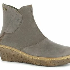 El Naturalista Ladies Boots El Naturalista N5132 Plume Zip Ankle Wedge Boots Made In Spain