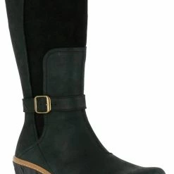El Naturalista Ladies Boots El Naturalista N5134 Black Zip Wedge High Boots Made In Spain